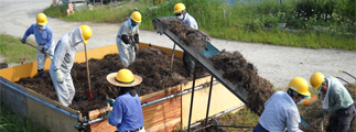 雑草たい肥の配布
